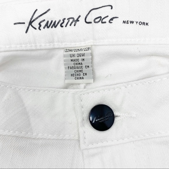 Kenneth Cole Slim Fit White Jeans - Picture 2 of 8